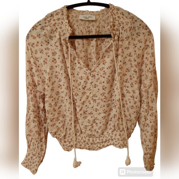 Carly Jeans Long Sleeve Top with Tassels Size Large - Picture 1 of 16